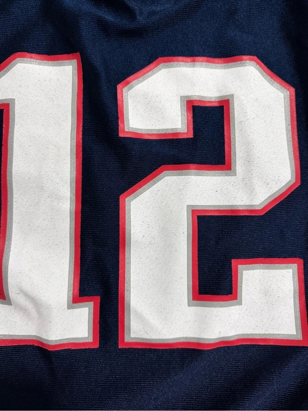 NFL Tom Brady #12 jersey Youth Boys Large Brady #12 Jersey Blue & Red - Picture 3 of 4
